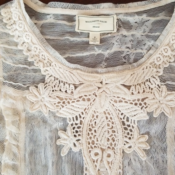 Anthropologie Tops - Anthropologie Lace Embroidered Tank Top Tunic 2